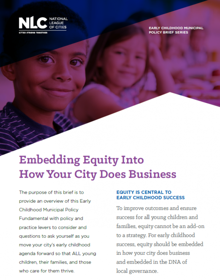 Embedding Equity Into How Your City Does Business For Early Childhood ...